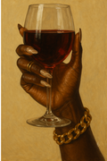 Black Hand Holding a Wine Glass